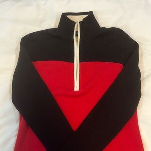VINTAGE RALPH LAUREN CREST
COLORBLOCK QUARTER ZIP
SWEATER MEDIUM